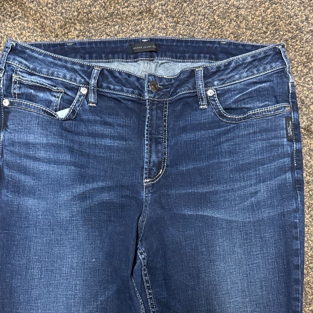 Silver Jeans Avery Slim Boot Women's Dark Blue Jeans 18 18x33 inseam 33 36 - Picture 6 of 9